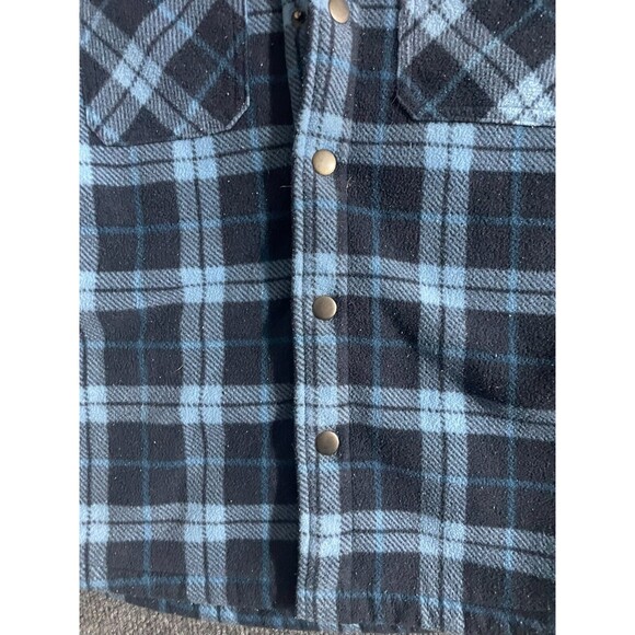 Freedom Foundry Boy's Jacket Small (7-8) Sherpa Fleece Lined Shirt Jacket Plaid - Picture 6 of 12